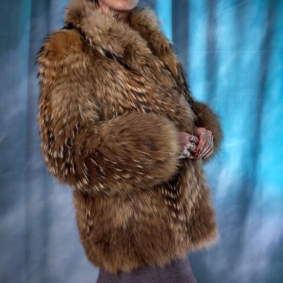 Vintage 80's Fur Coat/jacket - Picture 1 of 9